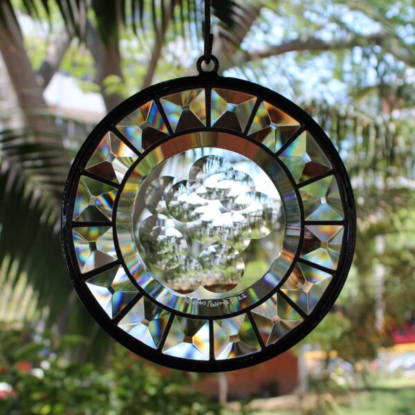 Beveled glass magiscopio 8" inches diameter