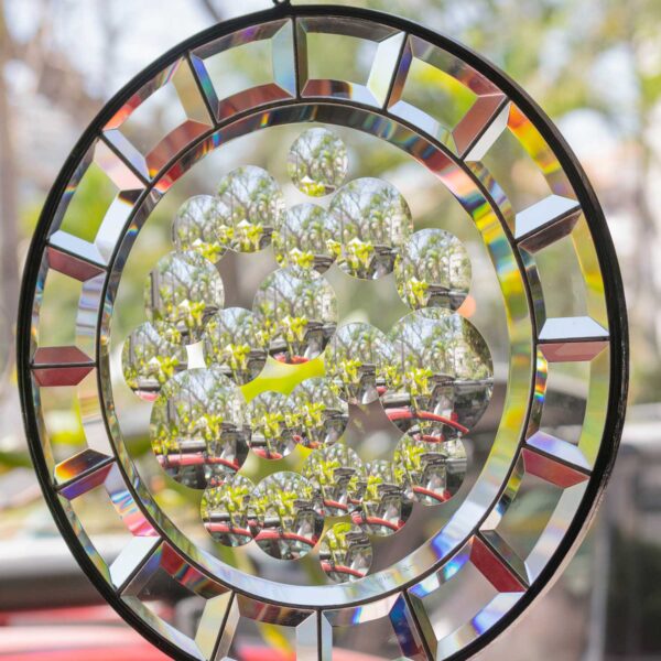 Beveled glass magiscope 16" inches in diameter.